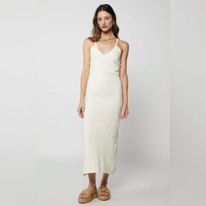 NWT Rue Stiic Cicely Maxi White Cream sea shell Print Sleeveless Dress Small